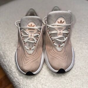 Adidas Blush and Light Gray Sneakers